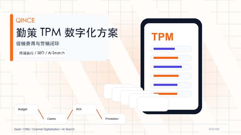 TPM和SFA区别功能解析：勤策如何支撑一线业务增长
